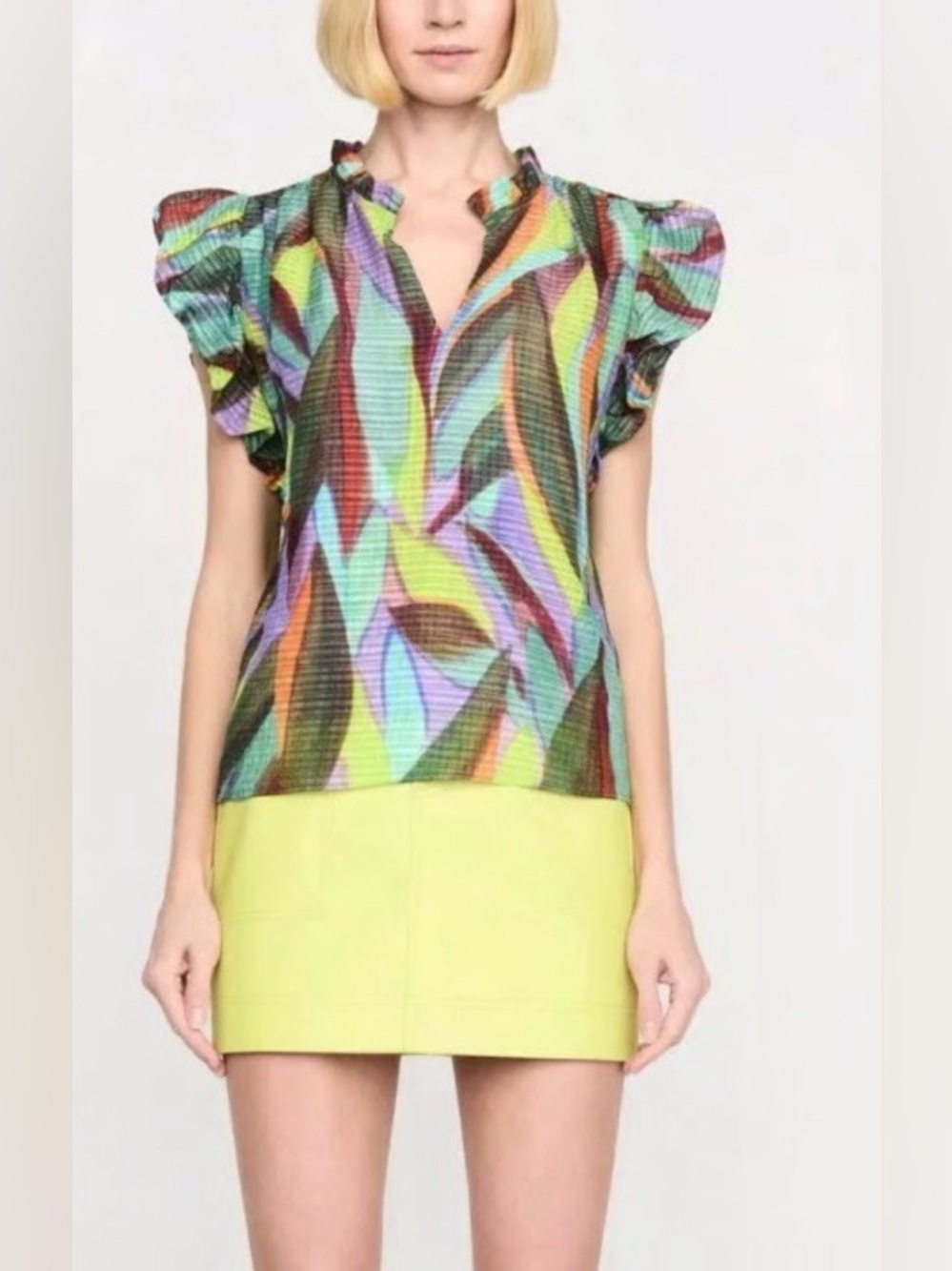 Marie Oliver Maison Top Tropadelic Multicolor Blouse Size S